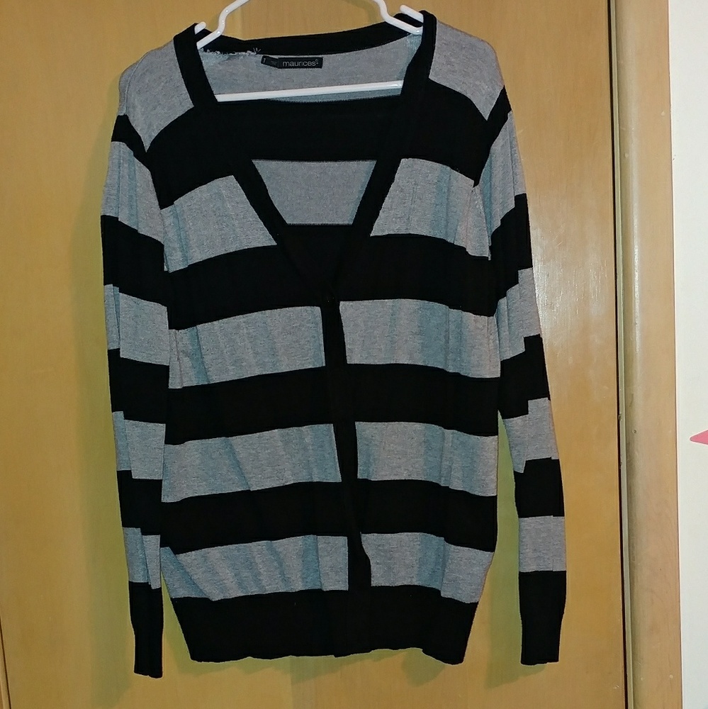 Maurices Striped Cardigan (Been Repaired)